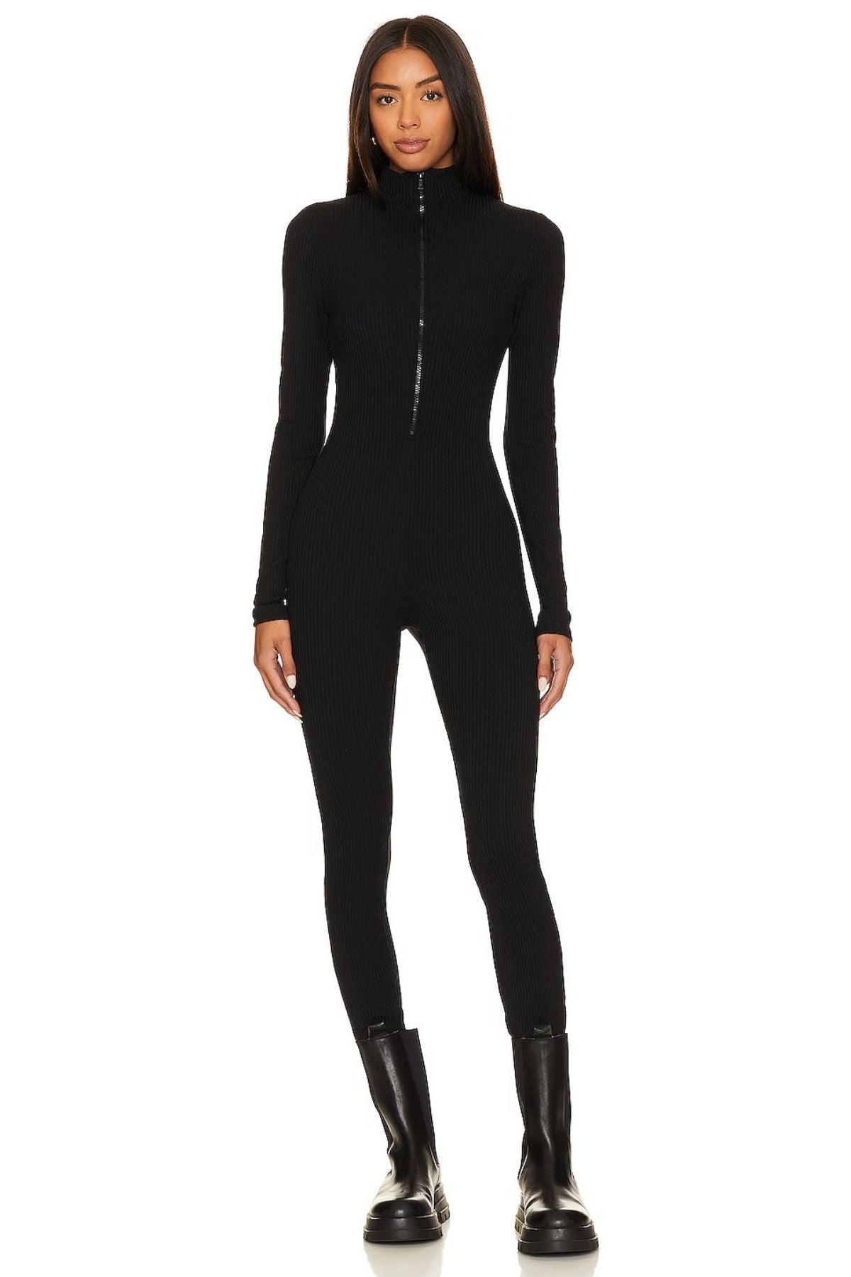 Riley Ribbed Zip Jumpsuit